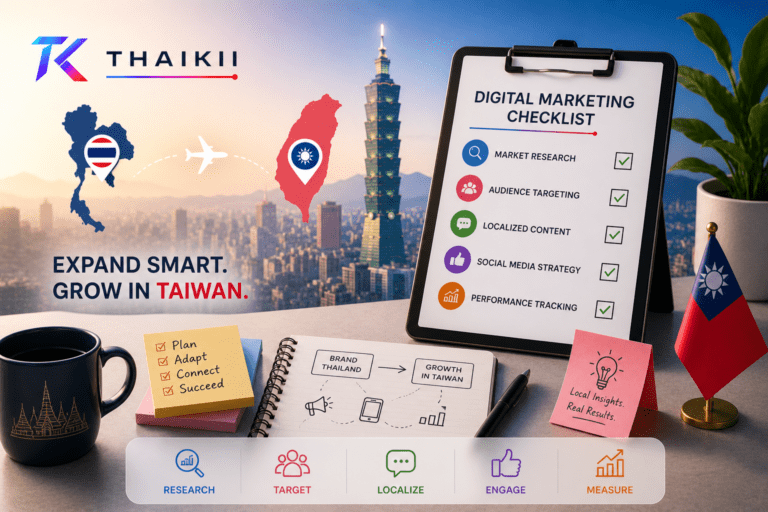 Thailand to Taiwan Business Expansion: Digital Marketing Checklist for Thai Brands Entering the Greater China Market