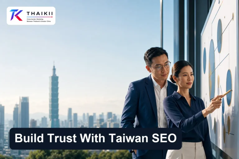 Thai brand team planning localized SEO for Taiwan market entry