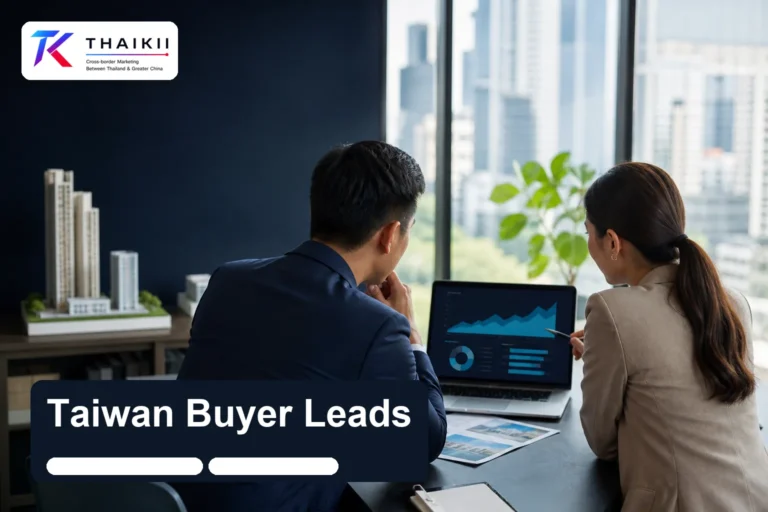 Thai property developer reviewing Taiwan buyer lead analytics